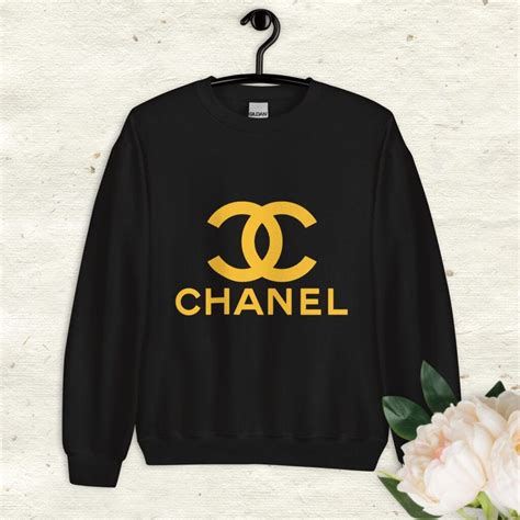 chanel embroidered hoodie|authentic chanel logo sweater.